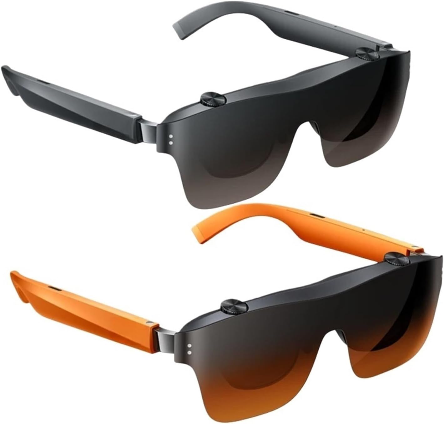 Compatible for Meizu StarV View AR Smart Glasses 120Hz Micro HD OLED Screen 3D MAX VR Glasses with 0 °~600 ° Myopia Adjustment AI Glasses(Gray with Adapter)