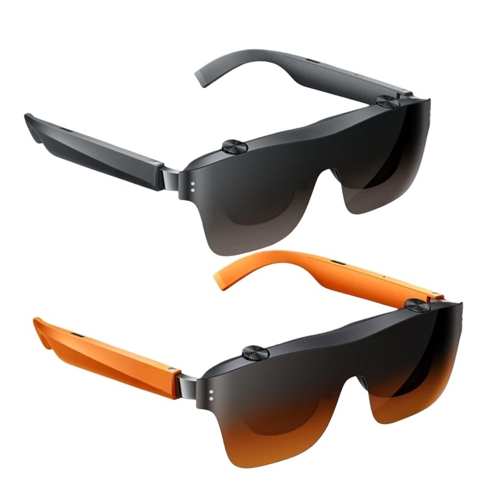 Compatible For Meizu StarV View AR Smart Glasses 120Hz Micro HD OLED Screen 3D MAX VR Glasses With 0 °~600 ° Myopia Adjustment AI Glasses(Gray with adapter)