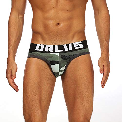 Swbreety Men's Sexy Jockstrap Underwear Hollow Out Camo Briefs Cotton Thong2