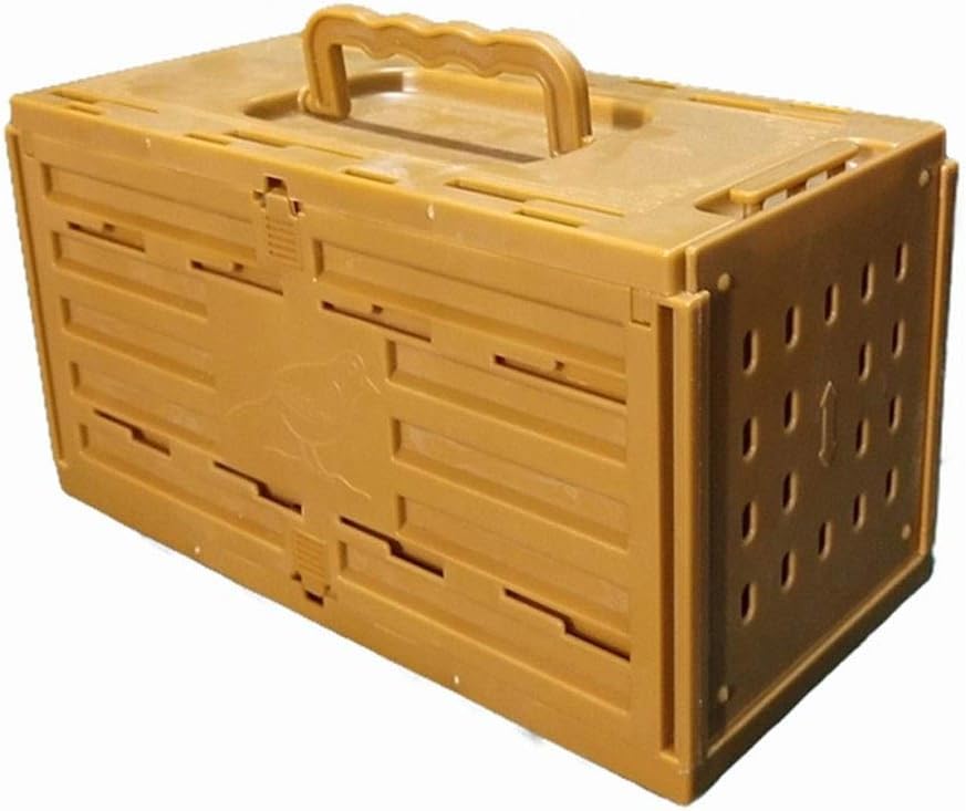 ffshop Jaula para Pájaros Mini Jaula de pájaros de plástico Jaula de Transporte for Mascotas Longitud apilable 20 cm * Ancho 10 cm * Altura 11 cm (Amarillo) Grande pajarera