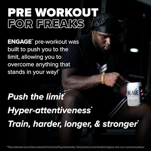 Image of FINAFLEX Engage Pre Workout, Sour Watermelon - Train Harder, Longer & Stronger - Includes Creatine, Beta-Alanine, Alpha GPC, Citrulline & Caffeine - 20 Servings