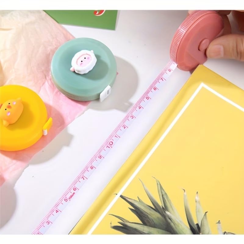 Cinta métrica mini portátil con diseño de dibujos animados miniatura 5