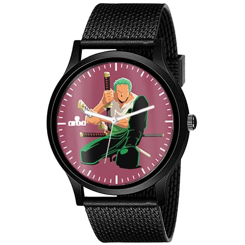AROA Watch New Watch for Roronoa Zoro One Piece Clipart Model : 844 Black Metal Type Analog Black Strap Watch Maroon Dial for Men Stylish Watch for Boys (B0CCDQKYHK) Amazon Price History, Amazon Price Tracker