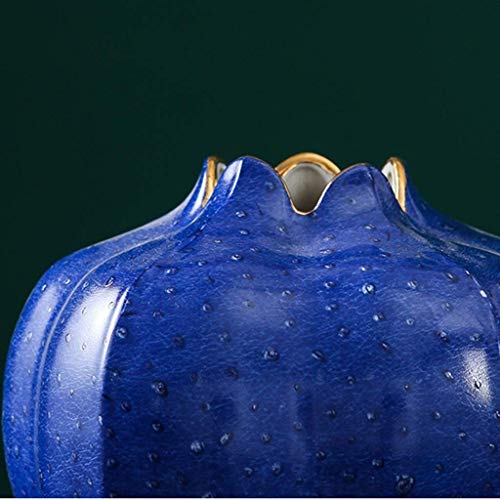 Kleurrijke vaas, slaapkamer nachtkastje vaas bloemblaadje fles mond decoratieve vaas lelie tulpenvaas, blauw/groen/zwart decoratieve ornamenten (kleur: blauw, maat: 19 * 19 * 24cm) - Afbeelding 8