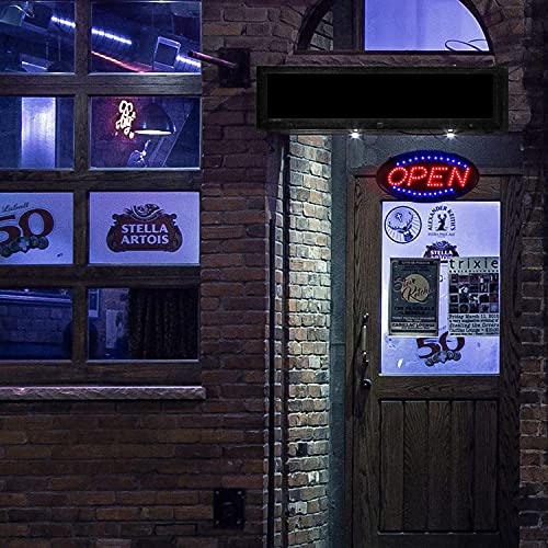 Open Led Sign, Ultra Bright Led Business Open Sign, Advertisement Board High Visibility Electric Display Sign,18.9X8.3Inch Two Modes Flashing&Steady Light For Business,Walls,Window,Shop,Bar,Hotel #TOP1