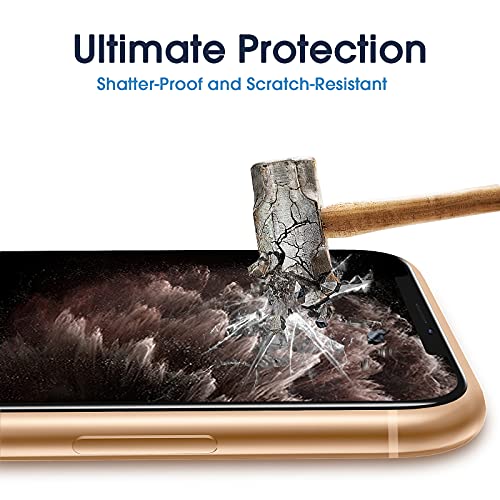 Image of amFiIm OneTouch for iPhone 11 Pro Screen Protector 5.8 inch Tempered Glass | Auto-Alignment, 30s Install, Bubble Free, 9H Hardness, Scratch & Drop Protection, HD Clear, Case Friendly, 2 Pack (11P-5.8'')