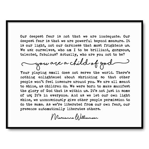 Our Deepest Fear Wall Art, Inspirational Quotes, Motivational Art Print,