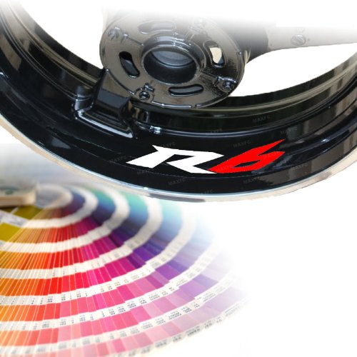 Stickerbude24 - Adhesivos para llantas de moto YZF R6 (colores seleccionables con diseños de Yamaha RJ03 RJ05 RJ09 RJ095 RJ11 RJ15 RJ155 de 600 cm?, 4 unidades)
