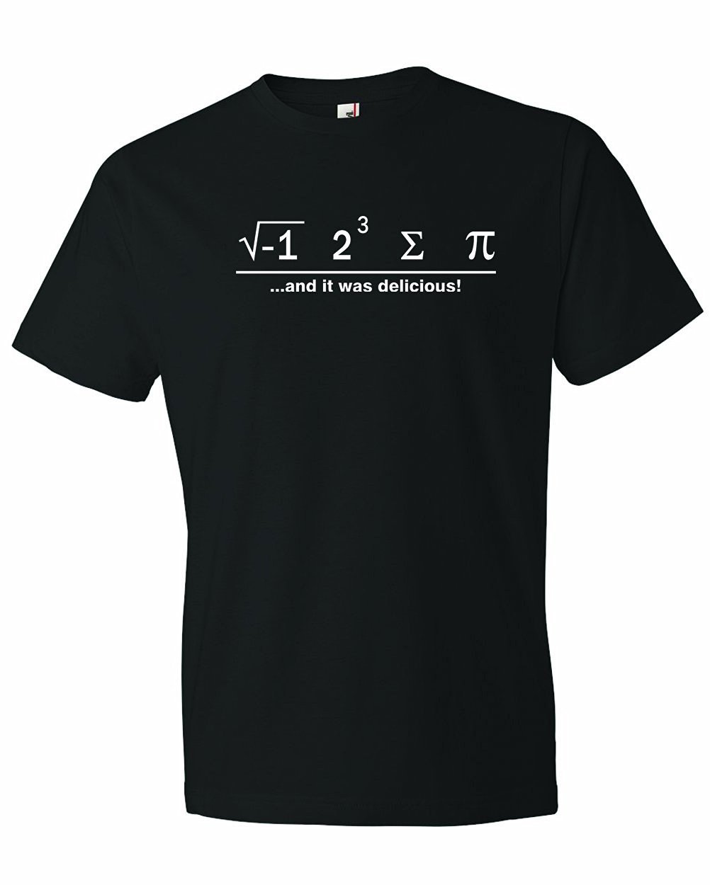 Men's I Ate Some Pie And It Was Delicious Math Ate Sum Pi T-Shirt-Black-Small