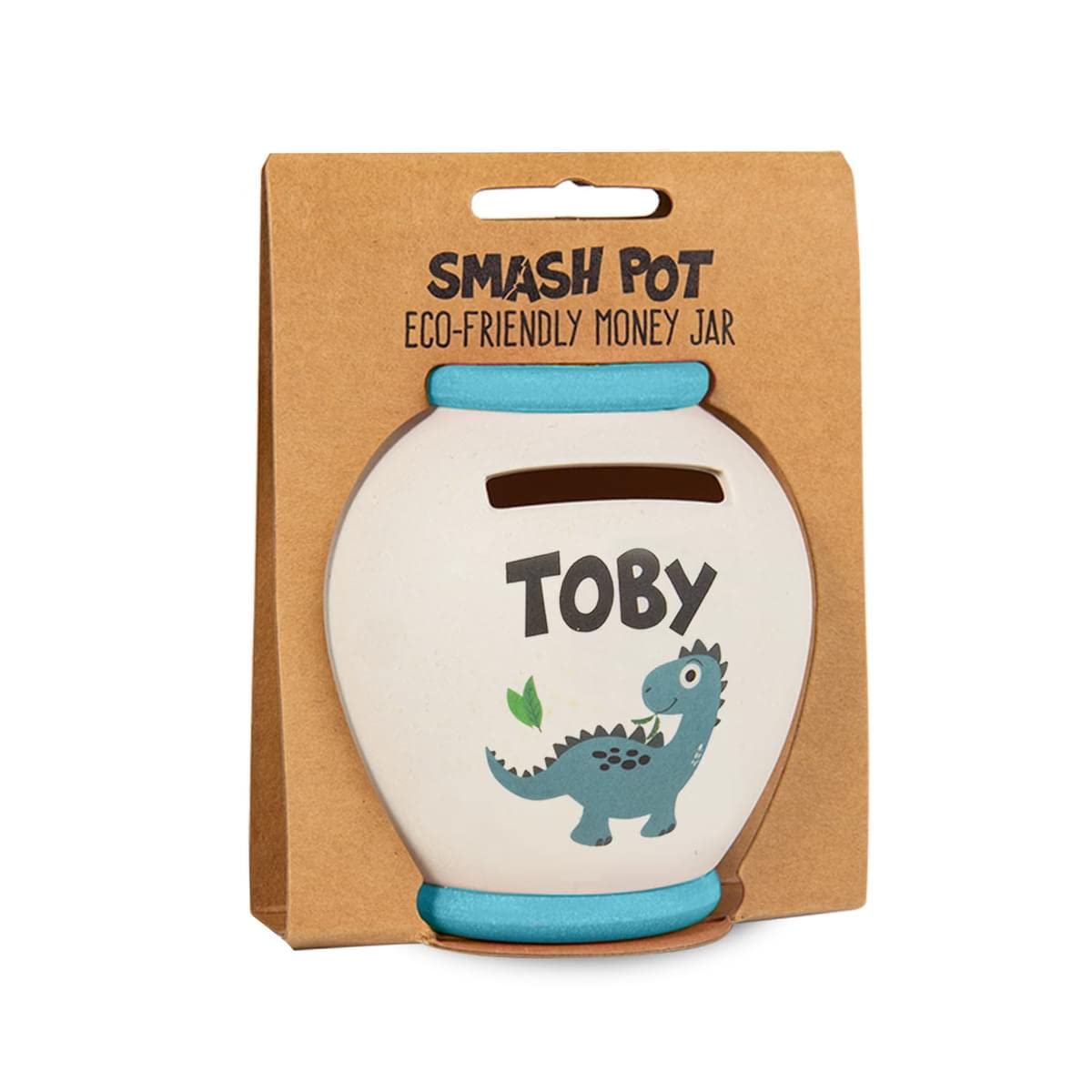History & Heraldry Personalised Bamboo Smash Pot Money box (Toby)