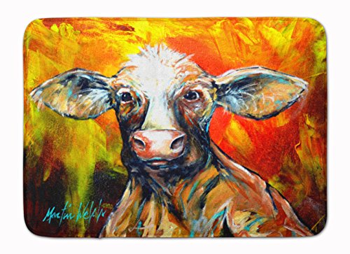 Caroline's Treasures MW1225RUG Another Happy Cow Machine Washable Memory Foam Mat, Bathroom Rug, Non-Slip Bath Mat, Durable Thick Washable Rugs for Kitchen, Bathroom Quick Dry, Decorative Artwork,