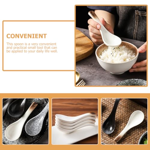 Cuillère à ramen japonaise COLLBATH lot de 5 cuillères à soupe en céramique pour repas - 7