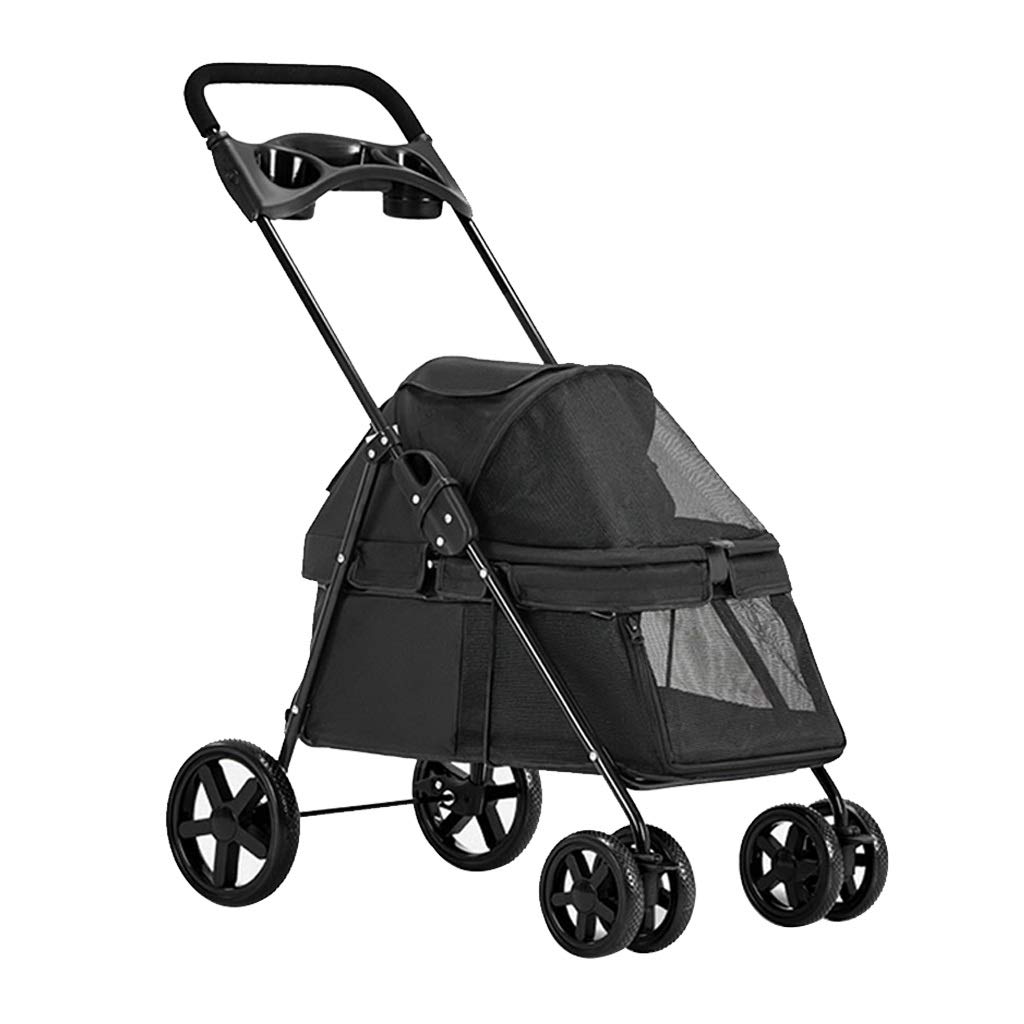 Cochecito para Mascotas para 2 Gatos con portavasos, Cochecitos para Perros para Perros pequeños Liquidación Cochecito para Mascotas Premium con Cubierta para Lluvia, Cochecitos pa