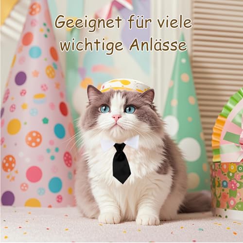 Fliege für Hunde und Katzen, Verstellbar Hund Katze Smoking Kragen, Hochzeit Haustier Krawatte, Kostüm für Katzen Hunde, Halsband Hund Klein für Hundegeburtstag Hochzeit Ostern (S Size