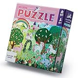 Crocodile Creek Holographic Foil Floor Puzzle - Sparkling Unicorn - 60-Piece Puzzle - for Ages 4 Years and up - Heavy-Duty Box for Storage - Puzzle Size: 14” x 19”, 1 ea