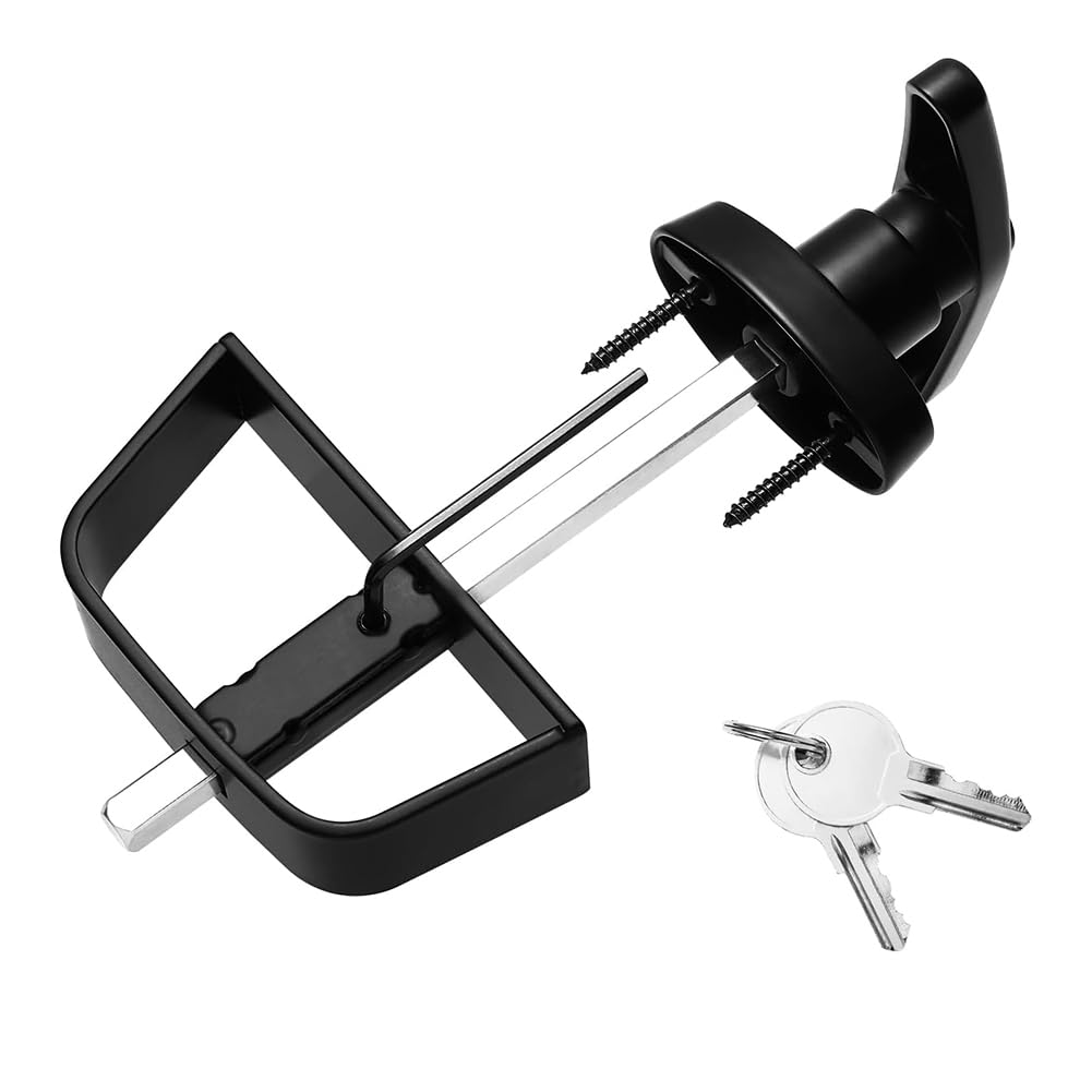 Aboiled Shed Door Door Hardware Lock for Playhouses, Chicken Coops, 44" Stem