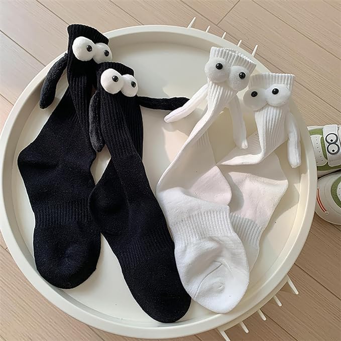 Shinfirst Magnetische Socken zum Halten der Hände, 3 Paar, lustige Socken, Geschenke für Freund, Paar, beste Freunde