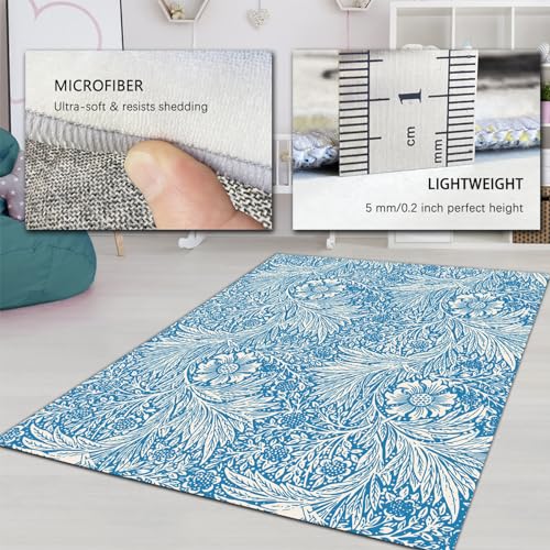 Tapis antidérapants de style Morris 150x210cm tapis doux de sol salon
