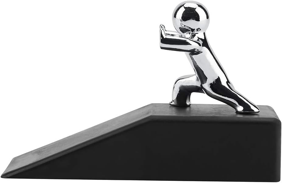Door Stopper, Zinc Alloy Little and Man with Non-Slip Rubber Bases Door Stop Anti-Collision Door Stopper Novelty Decorative