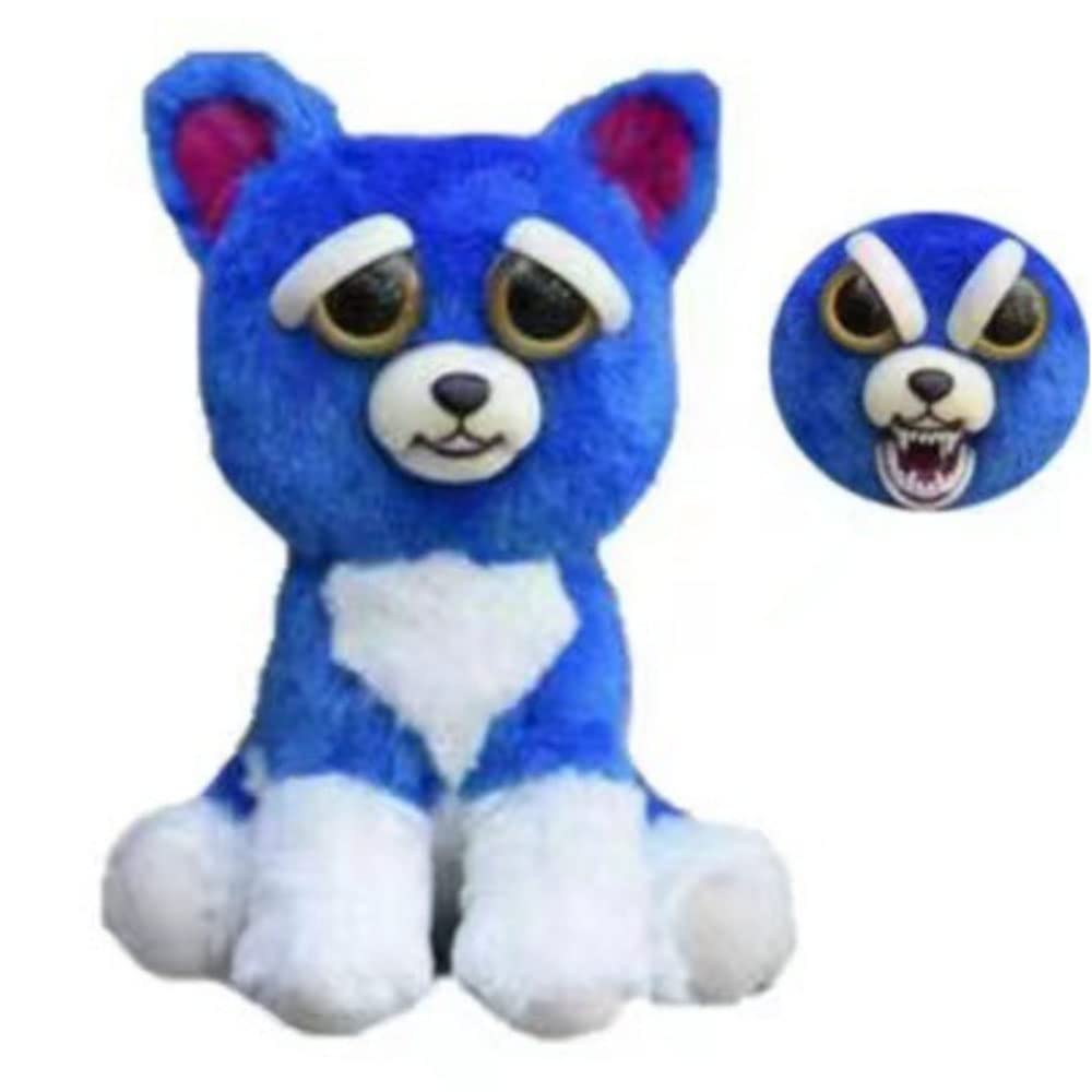 Nebwe Feisty Pets - Face Changing Plush Doll Funny Stuffed Animal Boy Girl Short Plush Figure Kids Toys Creative Gift Naughty Pet Control Button Show Teeth, Dinosaur