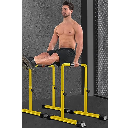 Estación de inmersión para calistenia, altura ajustable de 68 a 110 cm, carga máxima de 250 kg, equipo de entrenamiento de fuerza de cuerpo completo