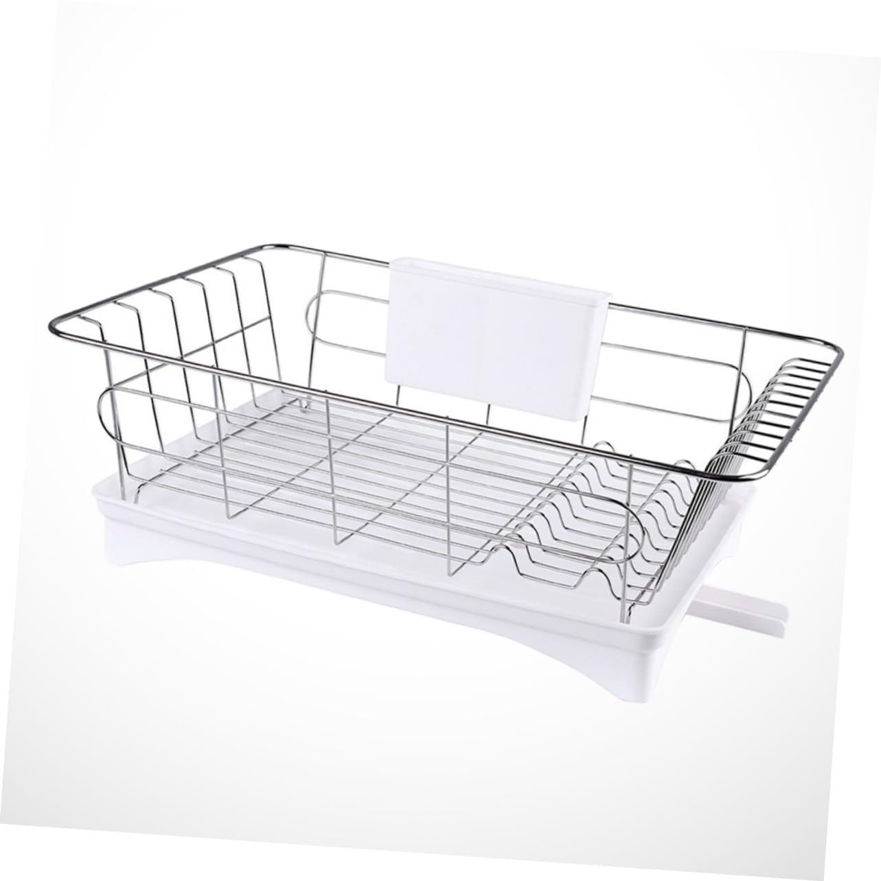 TOPBATHY Égouttoir à Vaisselle Simple Couche en Acier Inoxydable Blanc