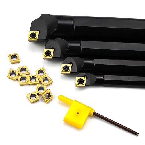 Miniatura 5 de OSCARBIDE Juego de barras de mandrinar indexables de 4 piezas, 1/2"x7", 5/8"x8", 3/4"x10", 1"x12" Barras de mandrinar Sclcr de mano derecha con 14