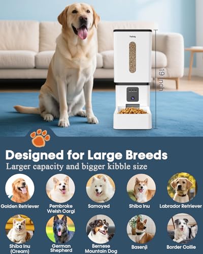 Image of Automatic Dog Feeder Large Breed: 12L /50 Cup Capacity for Kibble up to 20mm