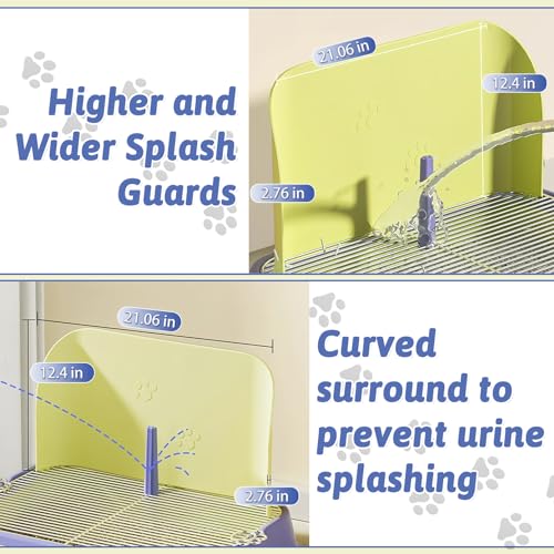 PINVNBY Dog Potty Toilet with Wall Column, Indoor Pet Dog Training Toilet Potty Tray, Portable Training Pee Pads Holder, Removable Mesh Dog Litter Box for Dogs(Green-Blue) PINVNBY Dog Potty Toilet with Wall Column, Indoor Pet Dog Training Toilet Potty Tray, Portable Training Pee Pads Holder, Removable Mesh Dog Litter Box for Dogs(Green-Blue)