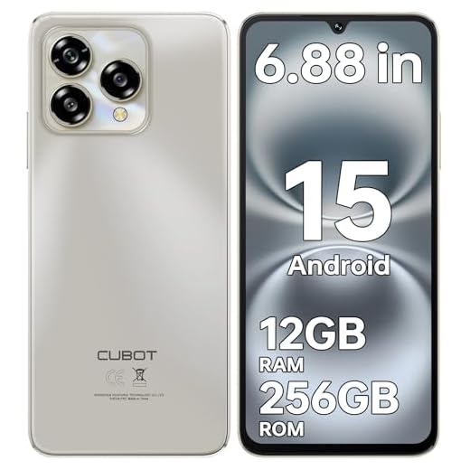 CUBOT A40 Smartphone Android 15, Écran 6.88" 120Hz, 12GO+256GO/1TO Telephone Portable Pas Cher, Caméra 48MP+16MP, Batterie 5100mAh, Téléphone Gaming 4G Dual SIM/NFC/Face ID/OTG/GPS/Deux Haut-parleurs