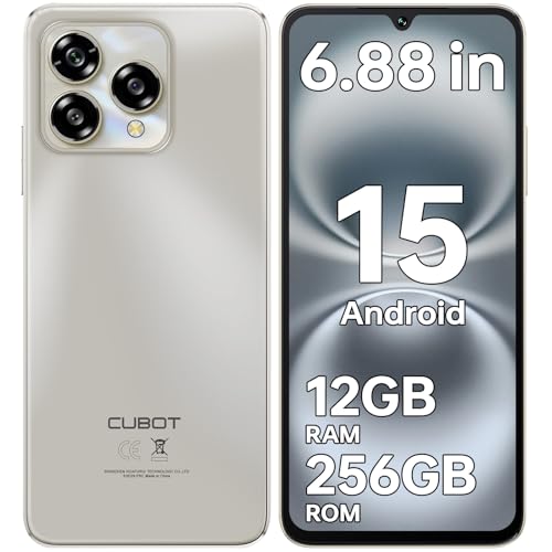 CUBOT A40 Smartphone Android 15, 6.88' 120Hz Telefono Cellulare, 12GB+256GB/1TB Cellulari e Smartphone, 48MP+16MP Telefoni, 5100mAh Batteria, 4G Dual SIM/NFC/Face ID/OTG/GPS/Doppio Altoparlante