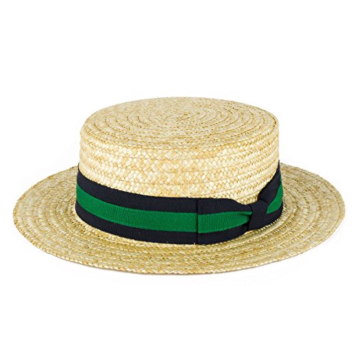 ZAKIRA Straw Boater Hat Handmade in 