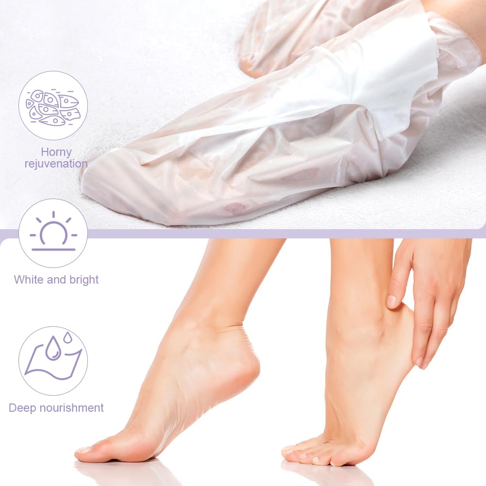 ACWOO Maschera Piedi Esfoliante, 4 paia Maschera Peeling Piedi， Maschera per Piedi Efficace Cura dei Piedi i Scrub Piedi, Maschera Esfoliante Rimozione calli e Pelle Morta piedi