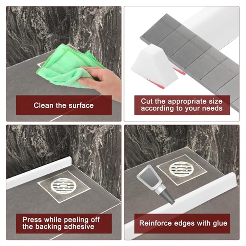 Barrera autoadhesiva de tapón de agua para evitar inundar el baño 6
