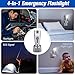 Enhon 6 Pack Rechargeable 4-in-1 LED Emergency Lights, Plug-in Flashlights with Motion Sensor Night Light, Auto-On Power Failure Light for Home, Hurricane, and Outage Supplies