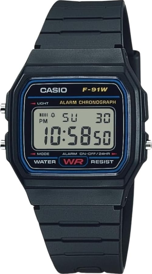 Casio F91W Series | Digital Watch | Water Resistant | LED Light | 1100 SEC Stopwatch | Regular Time Keeping HR Min SEC PM Date Day | Daily Alarm | Lightweight | 7 Year Battery product thumbnail 14