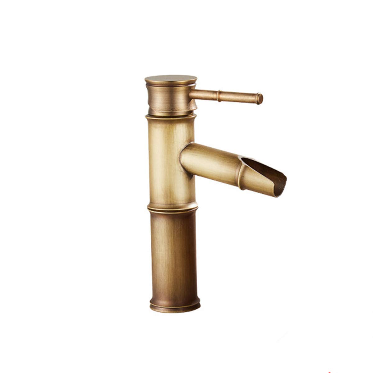 Cz Retro Waterfall Bamboo Design Bathroom Sink Faucet Basin Brass Mixer Tap