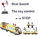 Zuoan Batteriebetriebener Zug für Holzeisenbahn Schienenset Spielzeug für Kleinkinder 3 4 5 Jahre alt Jungen Kinder Magnetische Kupplungen Stadtfahrzeug mit Figuren (ohne Holz-gleise)