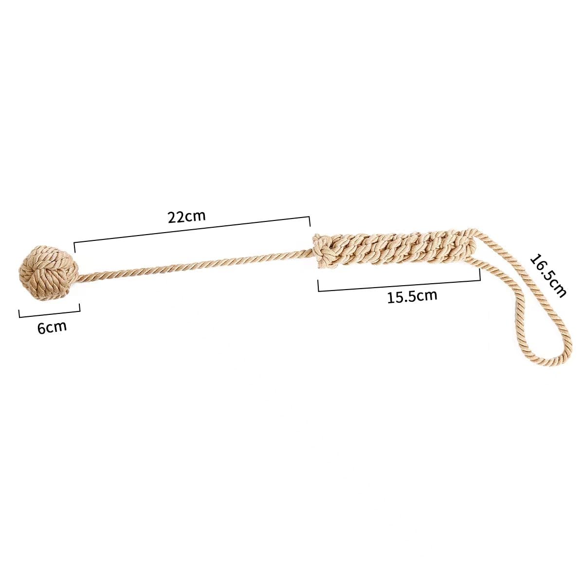 hehuanbj Rope Flogger Whip Hand-Woven Hemp Rope Horse Training Whip with Rope Ball