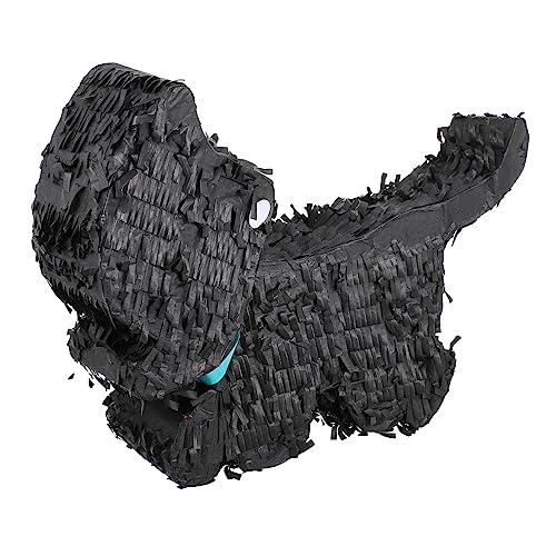 Yardwe decoración de fiesta de mascotas juguetes para perros juguete animal de cumpleaños piñatas infantiles juguete para romper piñatas juguete lleno de azúcar papel Black