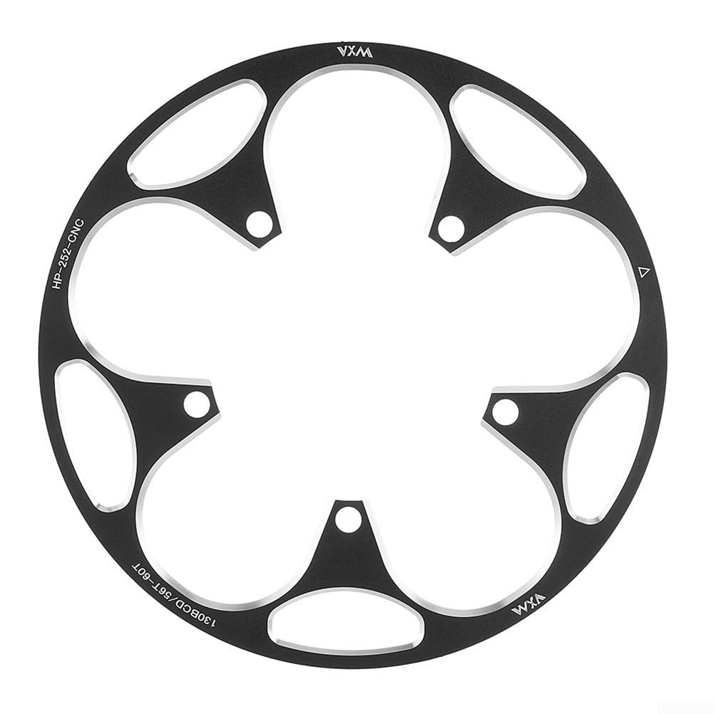 Protection de plateau de vélo 130BCD - Anneau de protection pour chaîne de vélo - Pour dents : 50T-54T 56T-60T (56T-60T Noir)