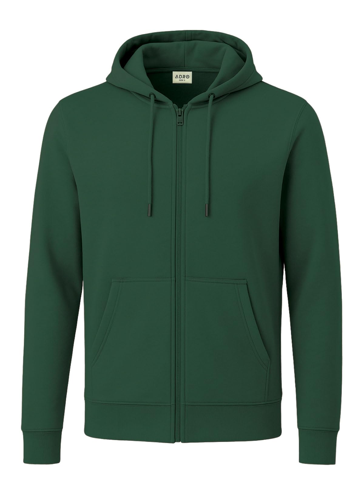 ADRO Mens Cotton Solid Zipper Hoodie Sweatshirts-picture-16