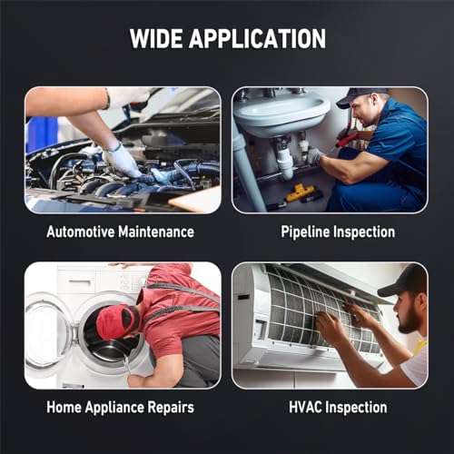 Ralcam Endoskopkamera 6,2mm Endoscope Camera - 360° Endoskop Schwenkbarer 4,3 HD 720P Inspektionskamera mit Licht Rohrkamera, Kameras mit 6 LED, IP67 Wasserdicht 2M Halbsteifes Kabel Lenkendoskop