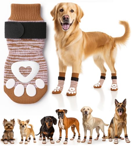 Anti Slip Dog Socks 6 Pack