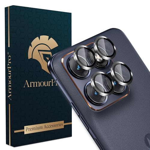 Image of ArmourPro Camera Rings Tempered Glass for Motorola Edge 70 Fusion, Tough HD Individual Aluminum Alloy Rings 9H Camera Cover, Scratch-Resistant,Camera Lens Protection| Black, 1 Pack