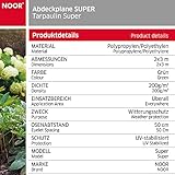 NOOR Abdeckplane SUPER 200g/m² Grün I 2 x 3 m I Allzweckplane für Schutz vor Witterung I Ideal geeignet für den Gartenbereich I UV-stabilisiert, beidseitig beschichtet, wasserfest & abwaschbar - 4