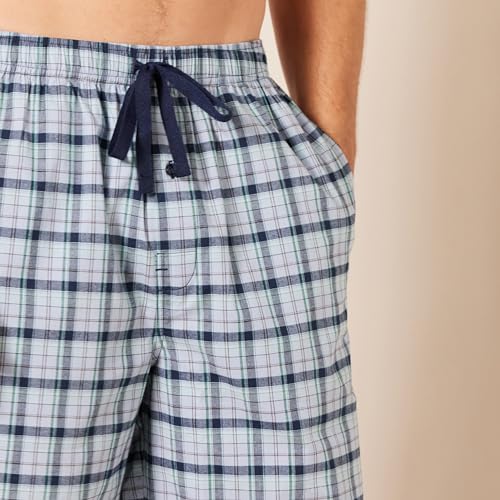 Image of Amazon Essentials Men's Lounge Sleepwear Pajama Bottom Shorts, Cotton Stretch Poplin