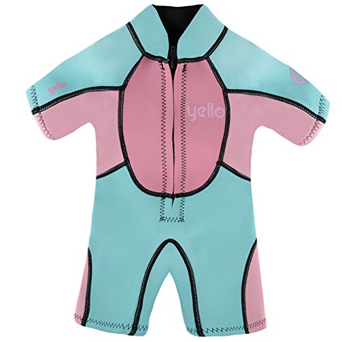 Yello Seahorse Infant Shorty UPF 50 Plus Traje húmedo, niña, Azul, 4 años