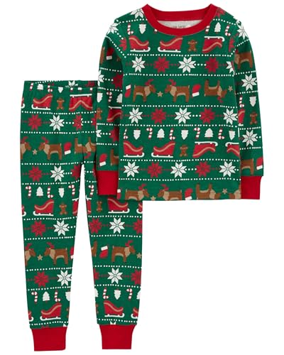 Carter's Boys Christmas 2-Piece Snug Fit Cotton Pjs