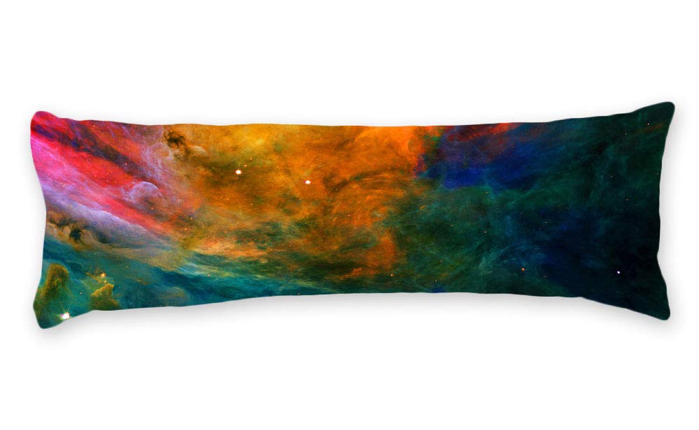 AILOVYO Space Wonderer Hole Dark Pattern Silky Shiny Satin Long Body Pillow Cover Case Home Decor 20 x 54 Inch